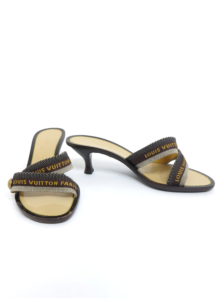 Louis Vuitton Canvas Slide Sandals