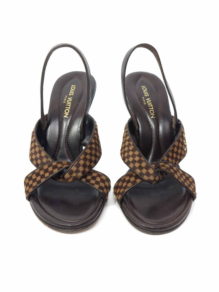 Louis Vuitton Damier Pony Hair Sandals