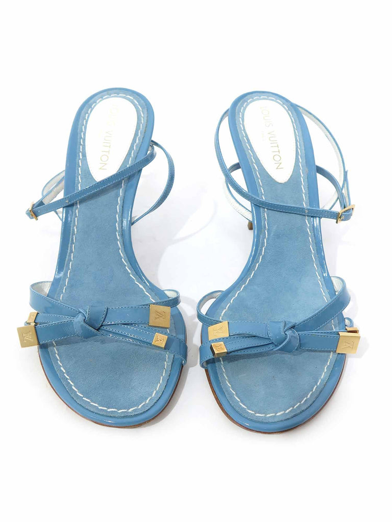 Louis Vuitton Strappy Leather Bow Sandals