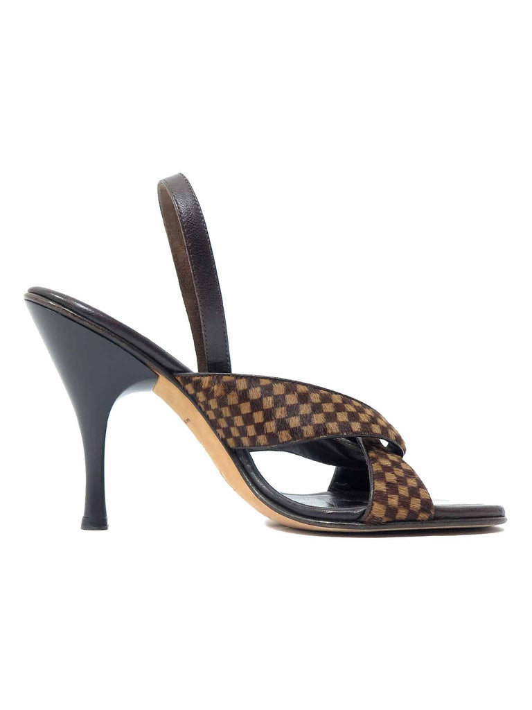 Louis Vuitton Damier Pony Hair Sandals 