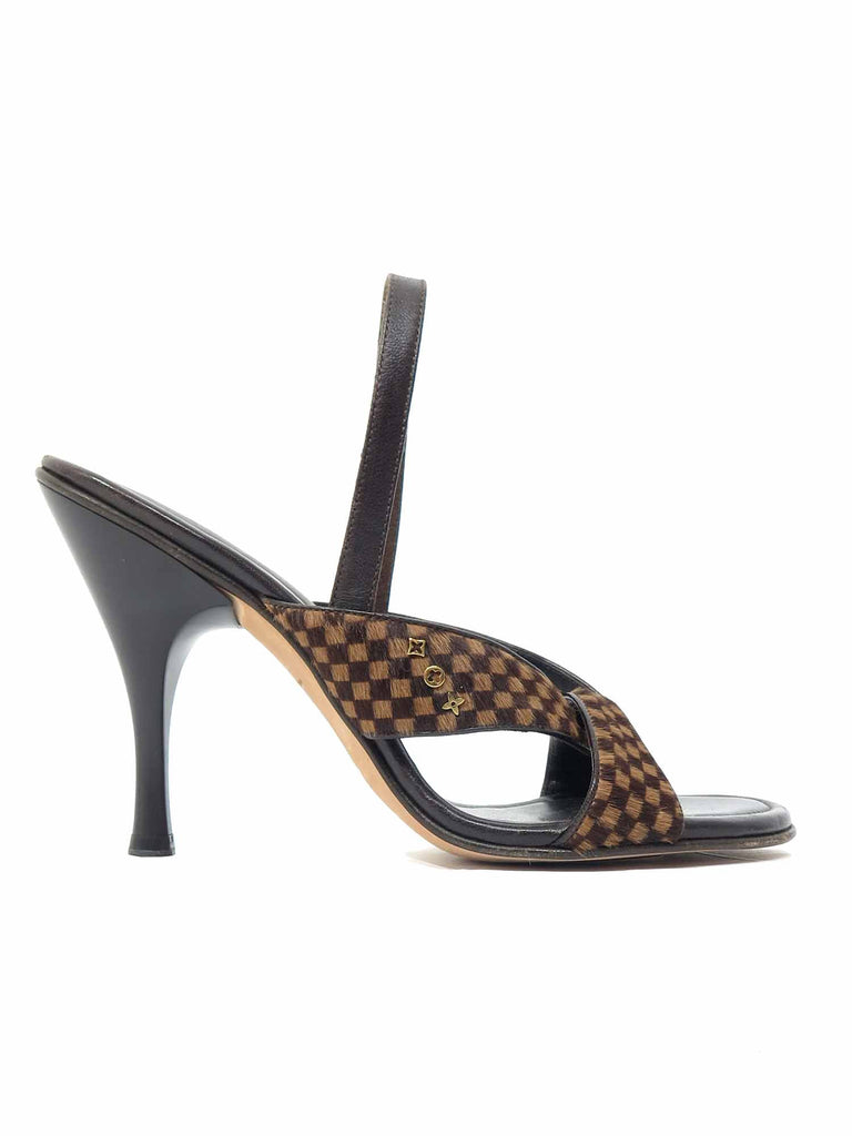 Louis Vuitton Damier Pony Hair Sandals