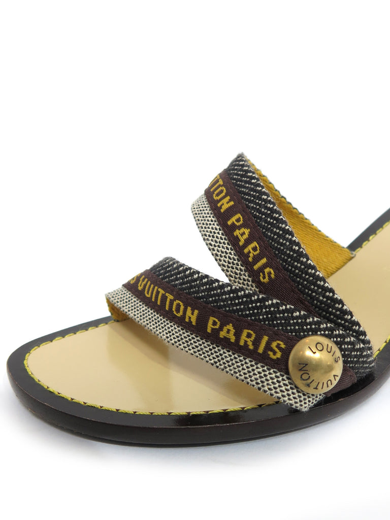 Louis Vuitton Canvas Slide Sandals