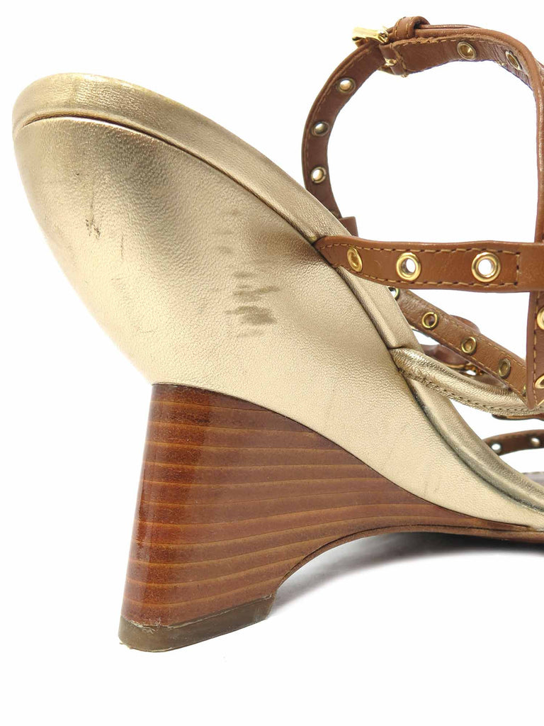 Louis Vuitton Logo Wedge Sandals