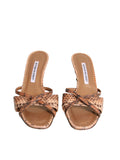 Manolo Blahnik Snakeskin Slides