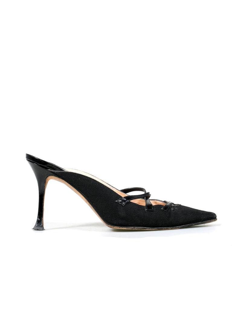 Manolo Blahnik Pointed Strappy Mules