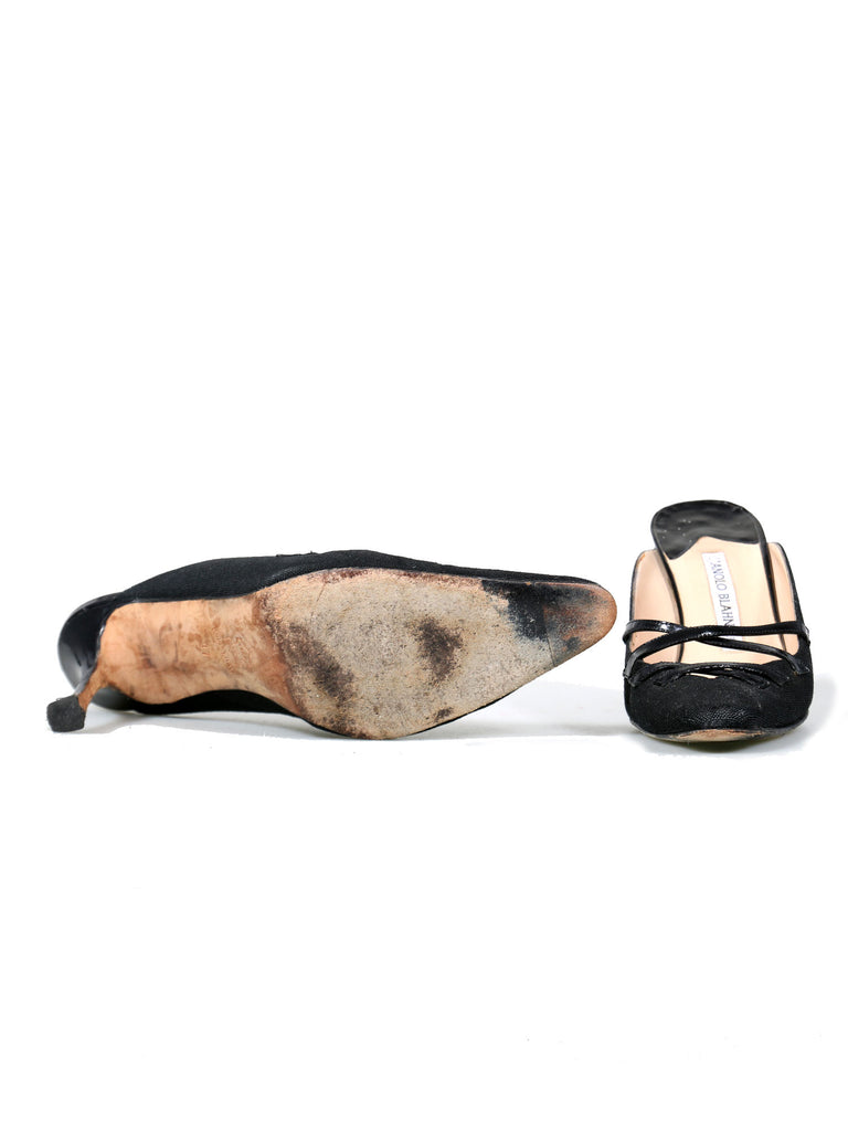 Manolo Blahnik Pointed Strappy Mules