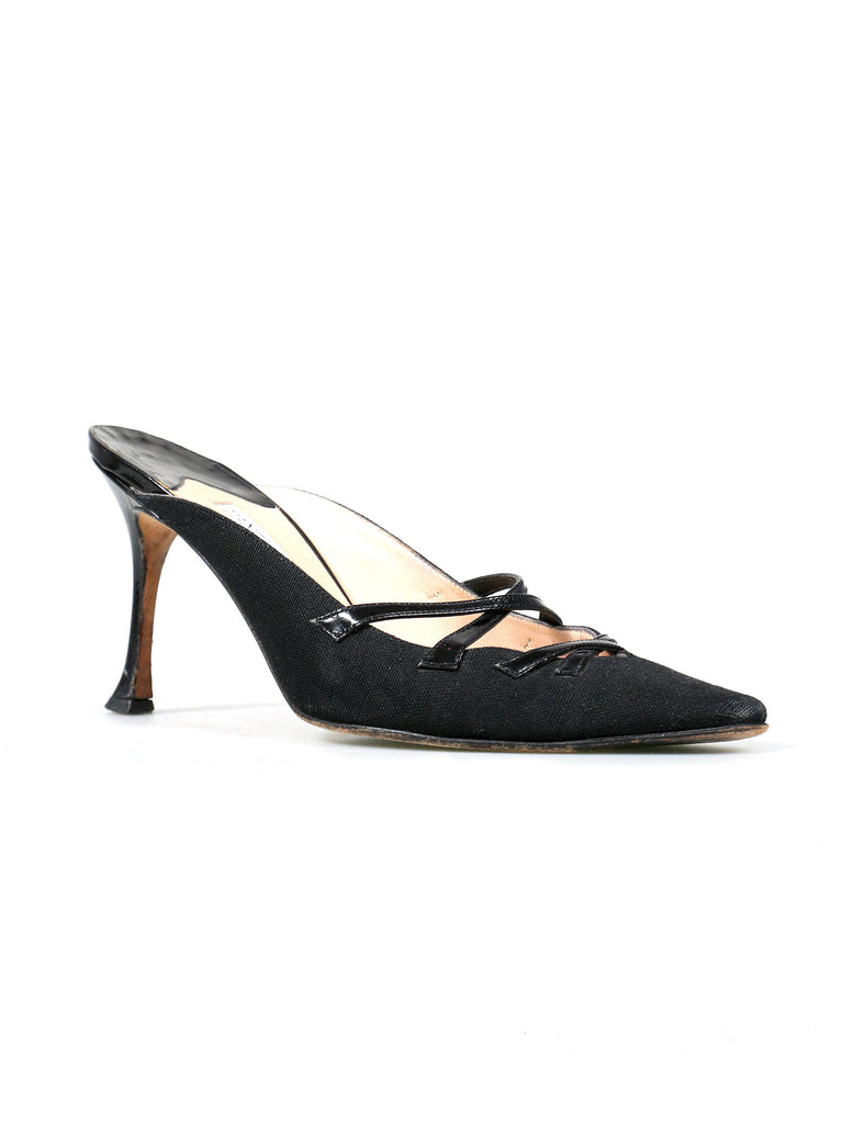 Manolo Blahnik Pointed Strappy Mules