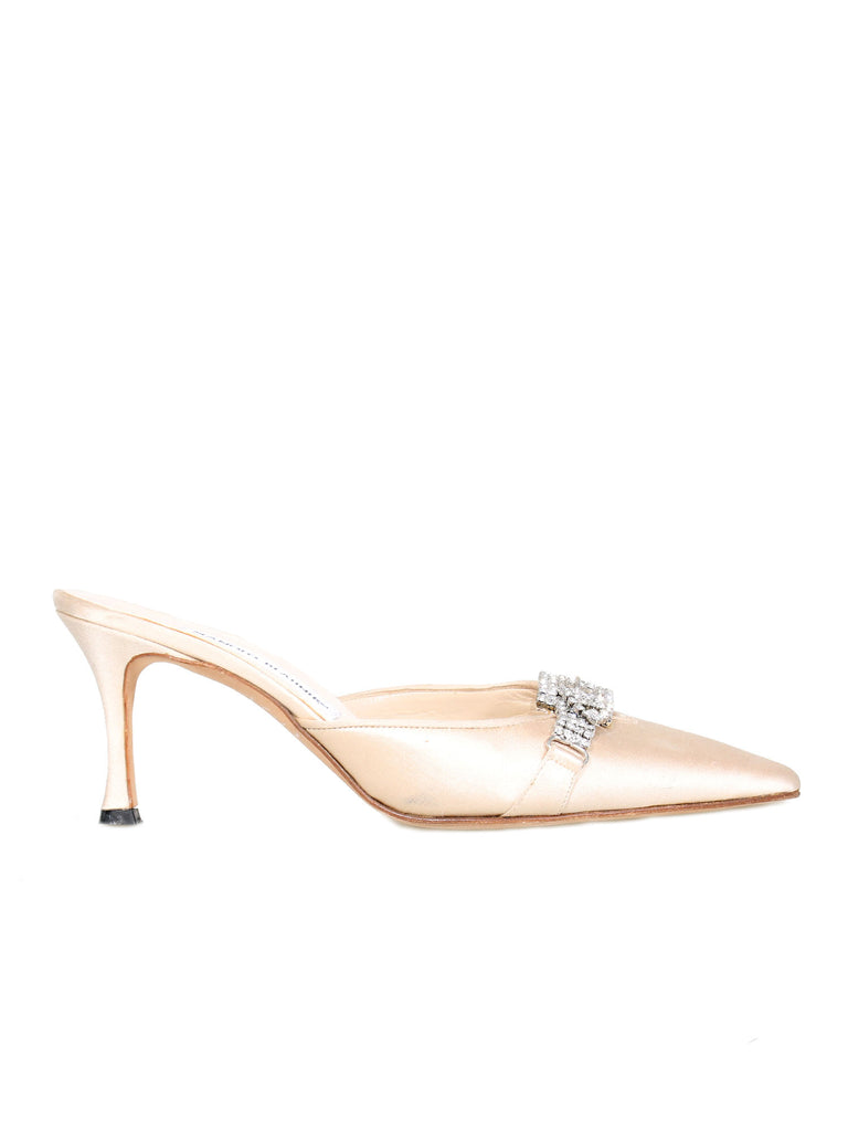 Manolo Blahnik Embellished Mules