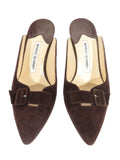 Manolo Blahnik Suede Mules