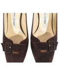 Manolo Blahnik Suede Mules