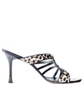 Manolo Blahnik Strappy Fur Trim Sandals