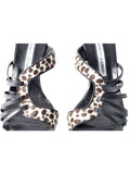 Manolo Blahnik Strappy Fur Trim Sandals