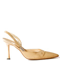 Manolo Blahnik Carolyne Crepe Mid-Heel Halter