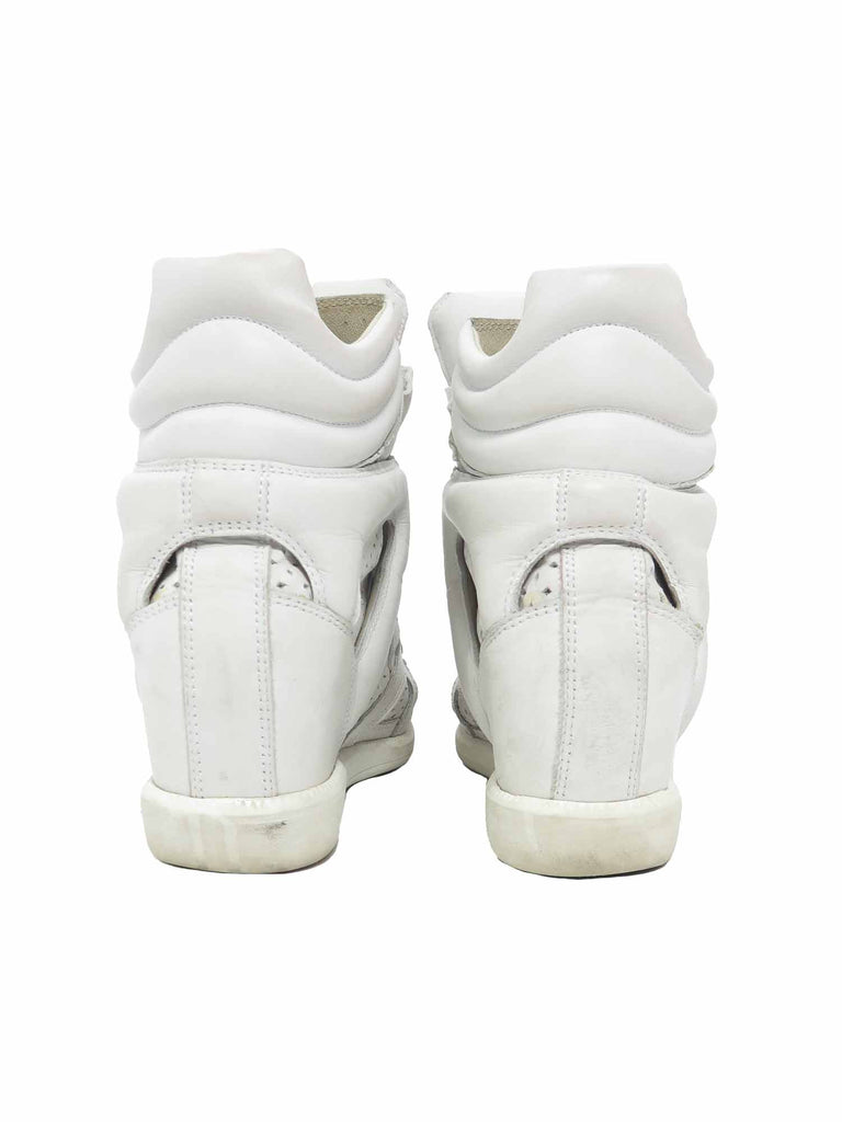 Isabel Marant Perforated High-Top Wedge Sneakers