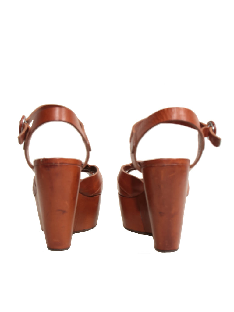 Marni Leather Wedge Sandals