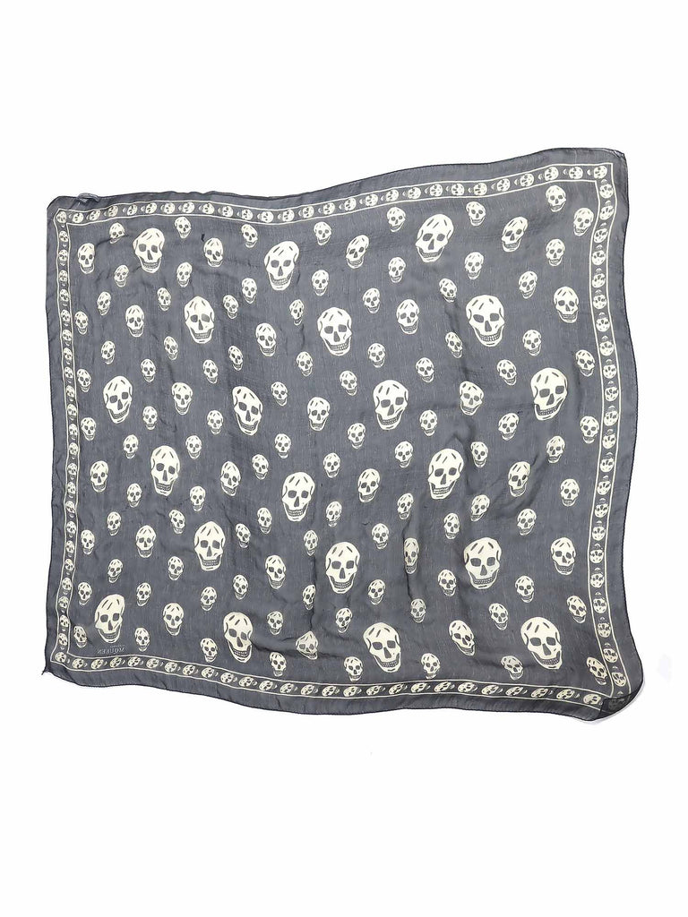 Alexander McQueen Skull Print Silk Scarf