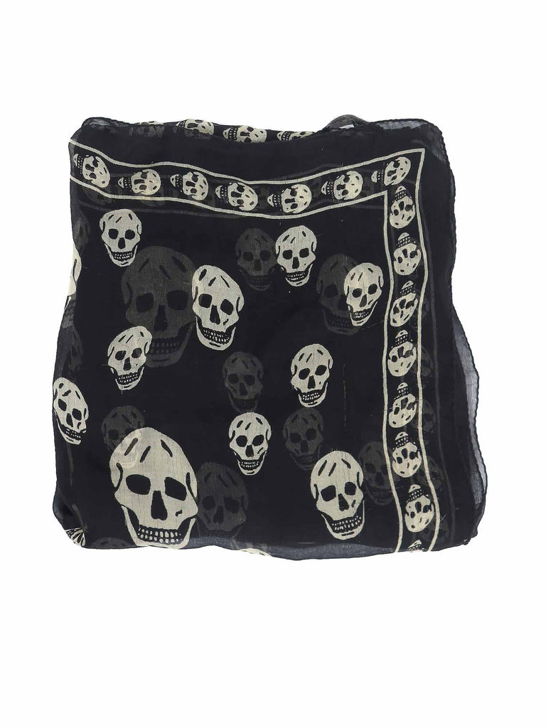 Alexander McQueen Skull Print Silk Scarf