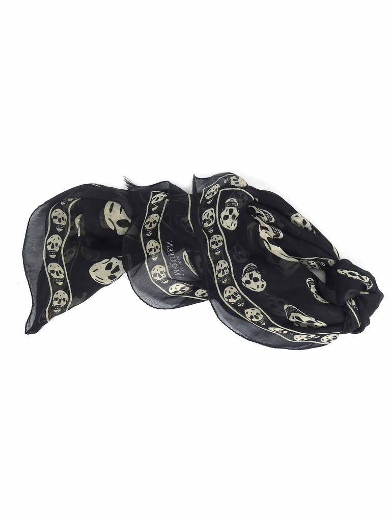 Alexander McQueen Skull Print Silk Scarf