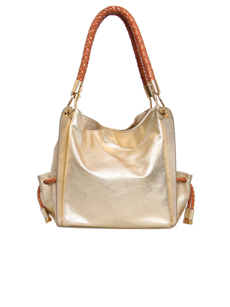 Michael Kors Metallic Leather Shoulder Bag