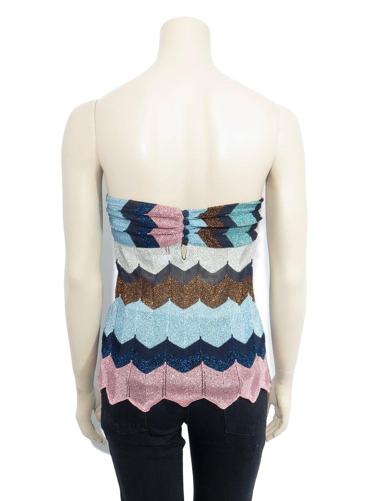 Missoni Strapless Shimmer Knit Top