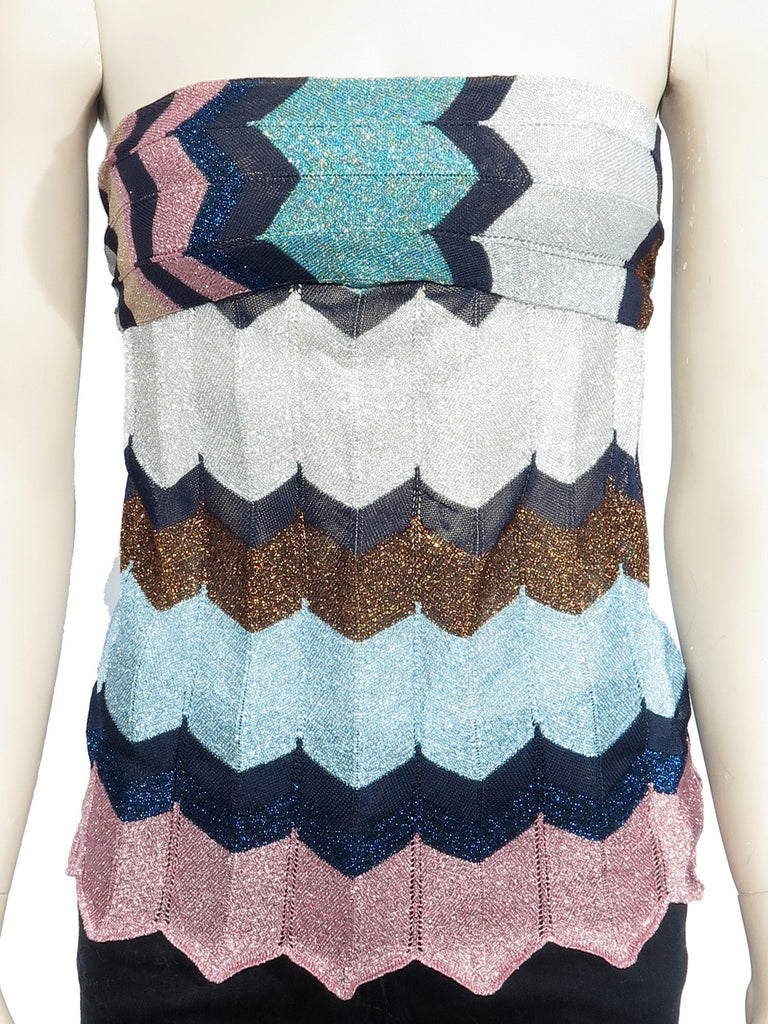 Missoni Strapless Shimmer Knit Top