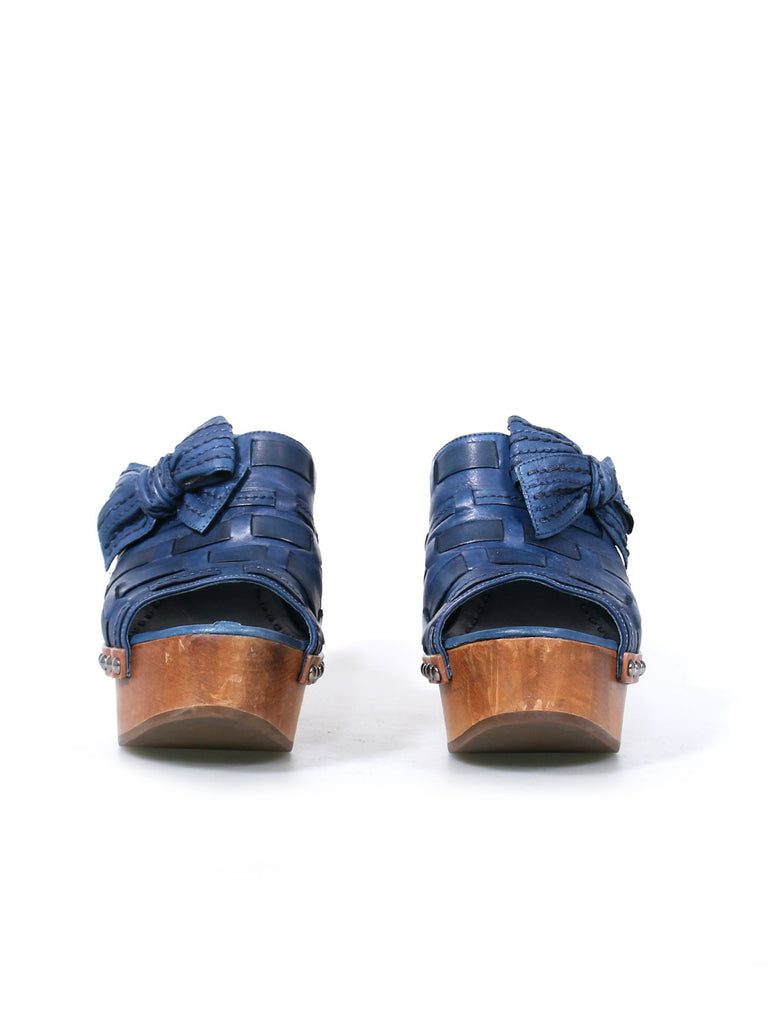 Miu Miu Leather Platform Sandals