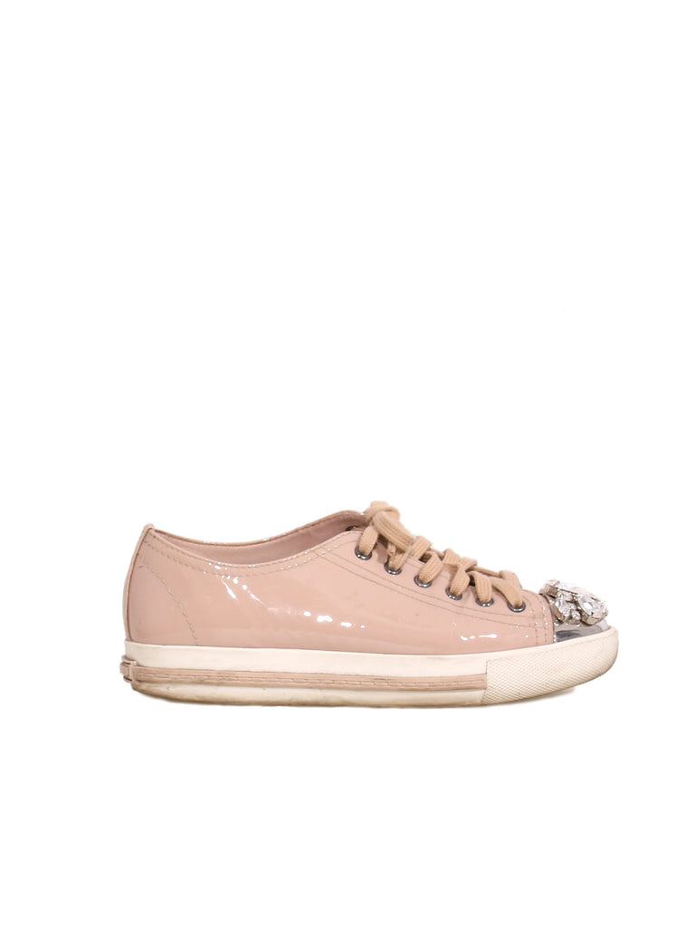 Miu Miu Patent Crystal Sneakers