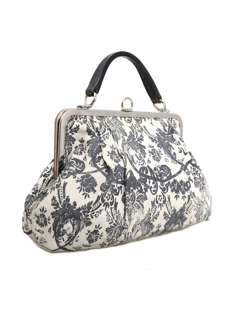 Miu Miu Brocade Canvas Frame Bag