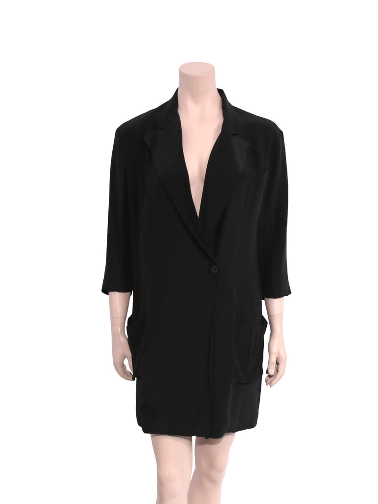 Miu Miu Silk Tuxedo Dress