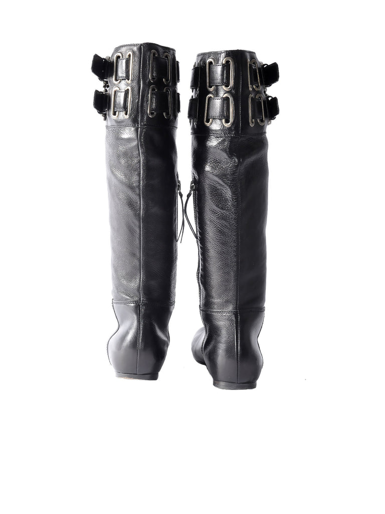 Buckle Flat Boots