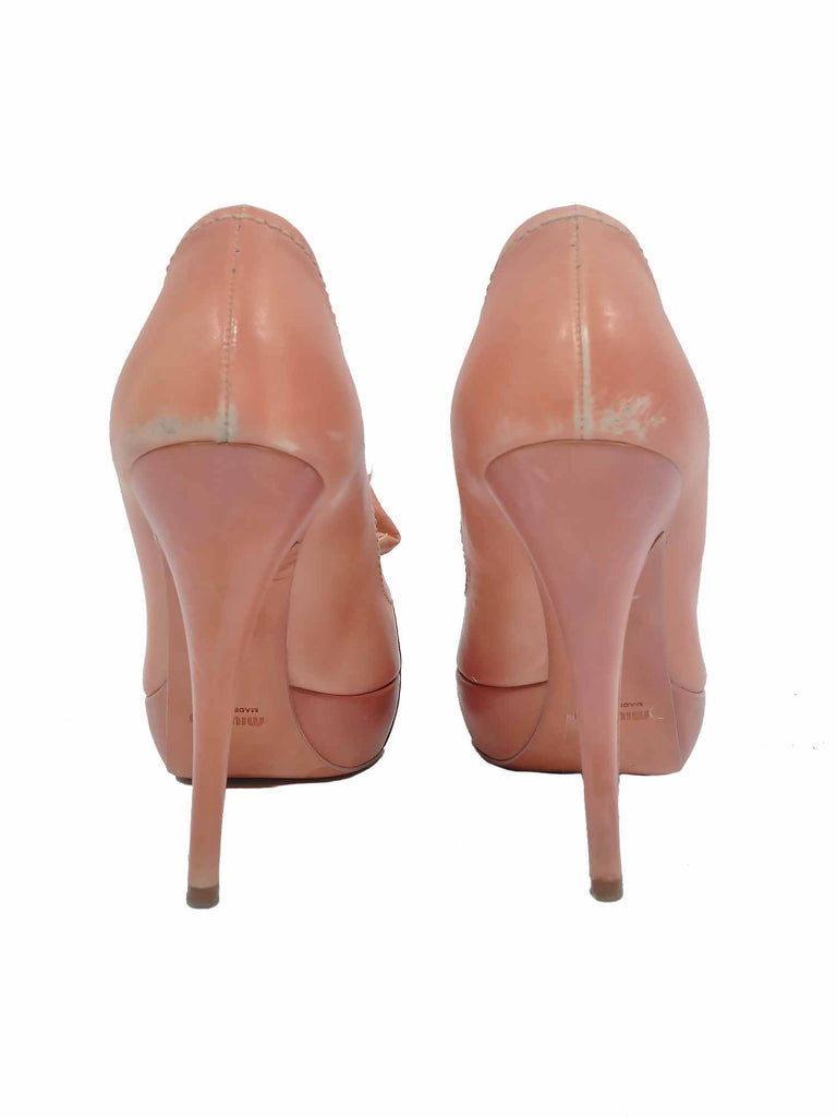 Miu Miu Peep-Toe Bow Heels