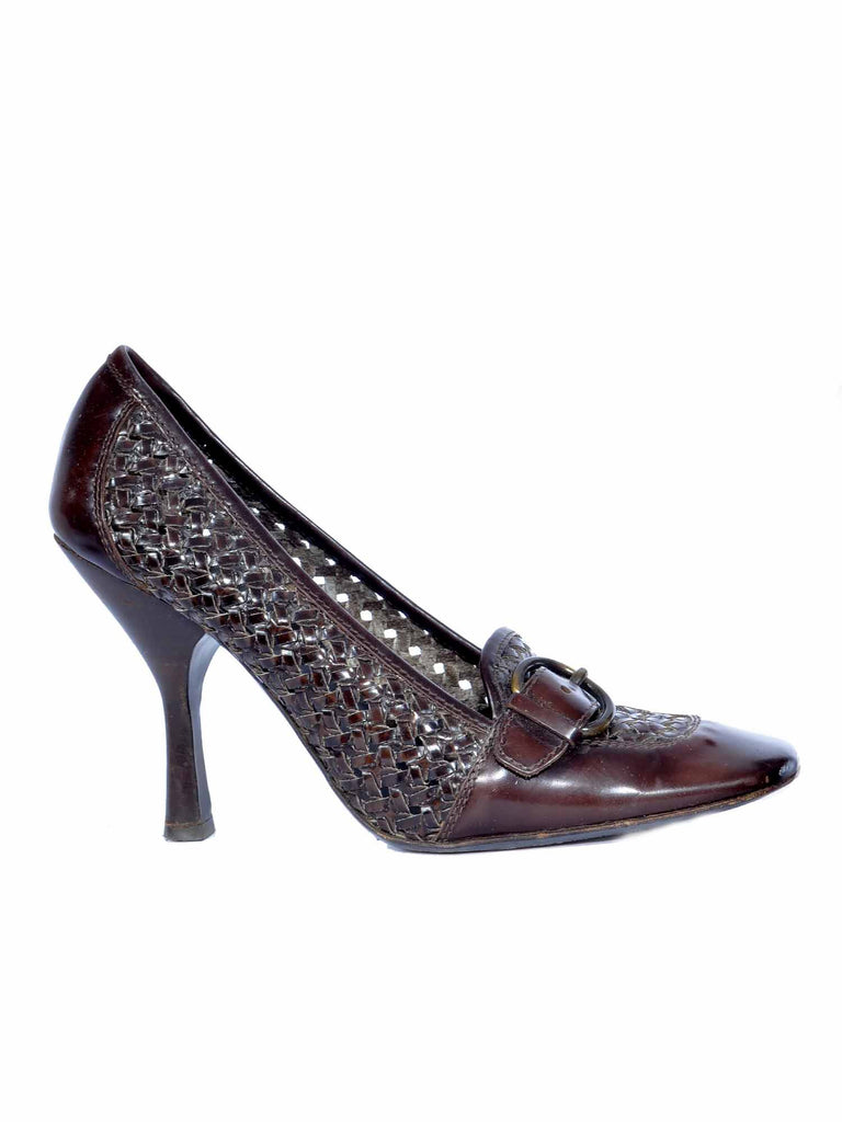 Miu Miu Woven Buckle Pumps