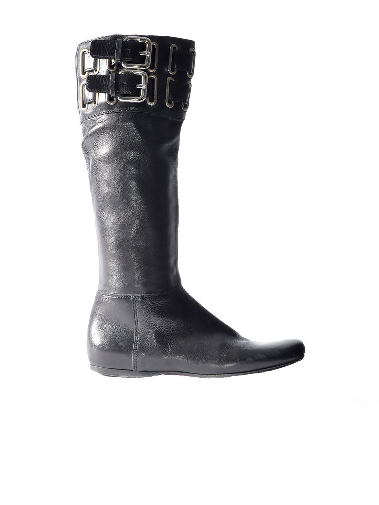 Buckle Flat Boots
