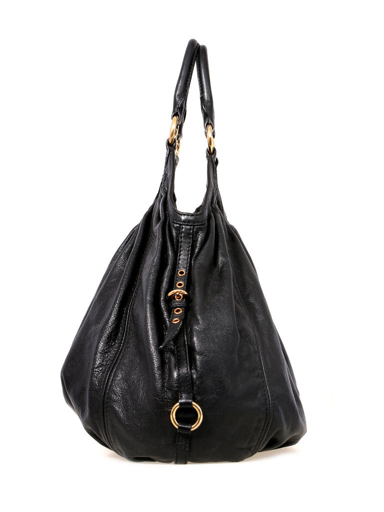 Miu Miu Leather Hobo Shoulder Bag