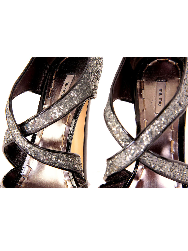 Miu Miu Calzature Donna Glitter Heels