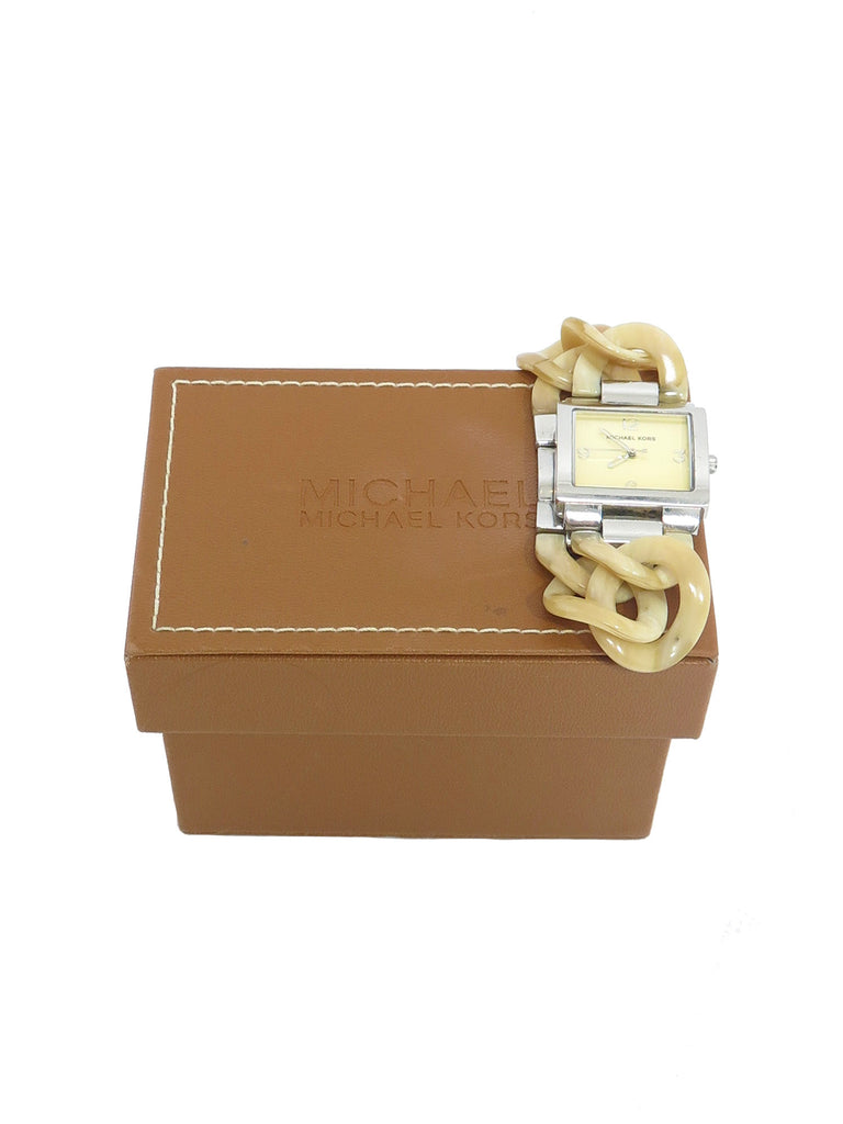 Michael Kors Horn Acrylic-Link Bracelet Watch