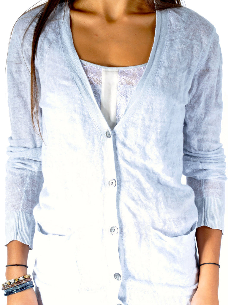 MICHAEL Michael Kors Crinkled Linen Cardi