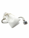 David Yurman Albion Pendant with Hematine and Diamonds and Wheat Chain Necklace