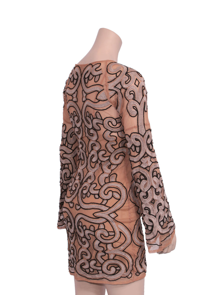 For Love & Lemons Printed Mesh Dress