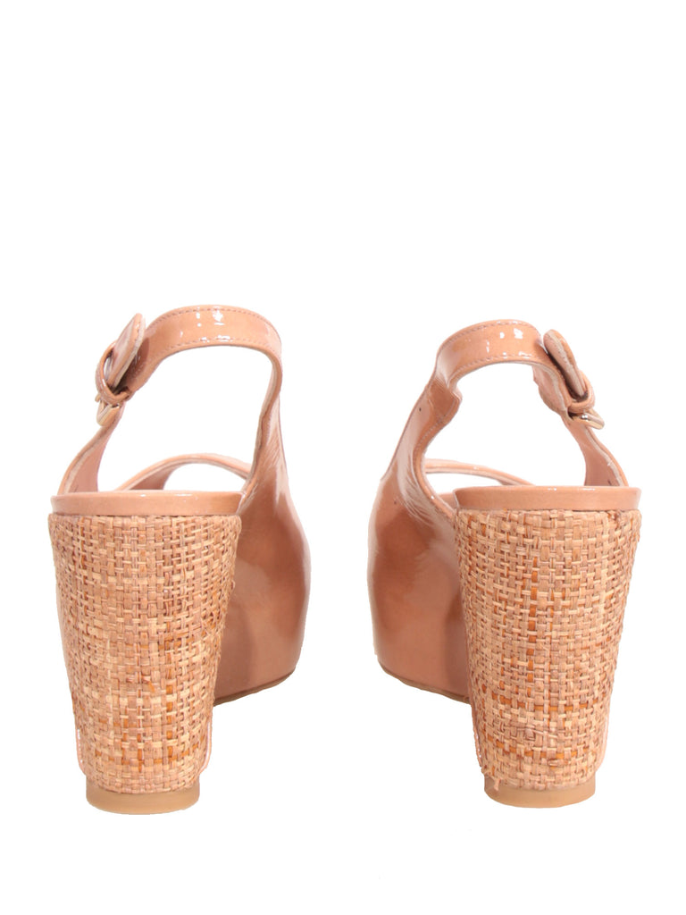 Stuart Weitzman Patent Slingback Wedges
