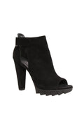 Stuart Weitzman Suede Open-Toe Booties