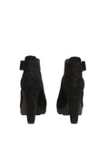Stuart Weitzman Suede Open-Toe Booties
