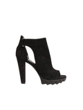 Stuart Weitzman Suede Open-Toe Booties