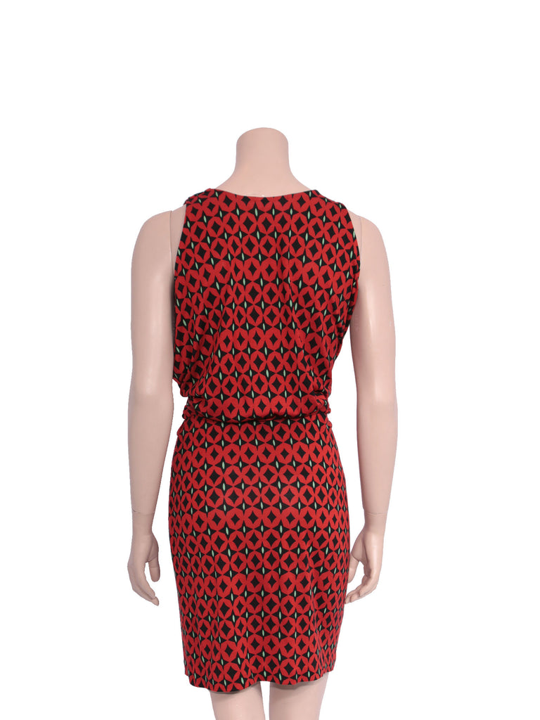 DVF Printed Cowl-Neck Dress