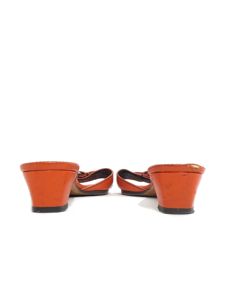 Prada Leather Slide Sandals