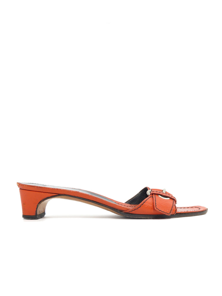 Prada Leather Slide Sandals