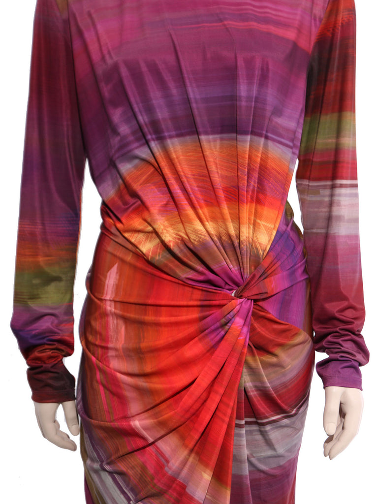 Ted Baker Printed Jersey Knot Dress