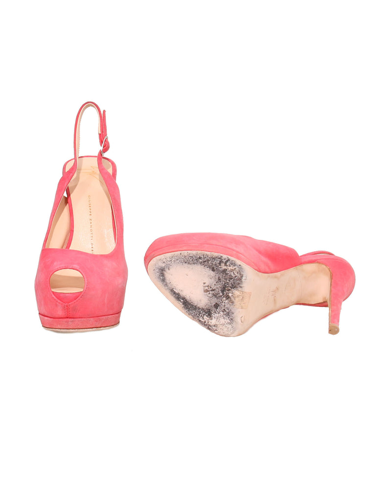 Giuseppe Zanotti Sharon 105 Slingback Suede Pumps