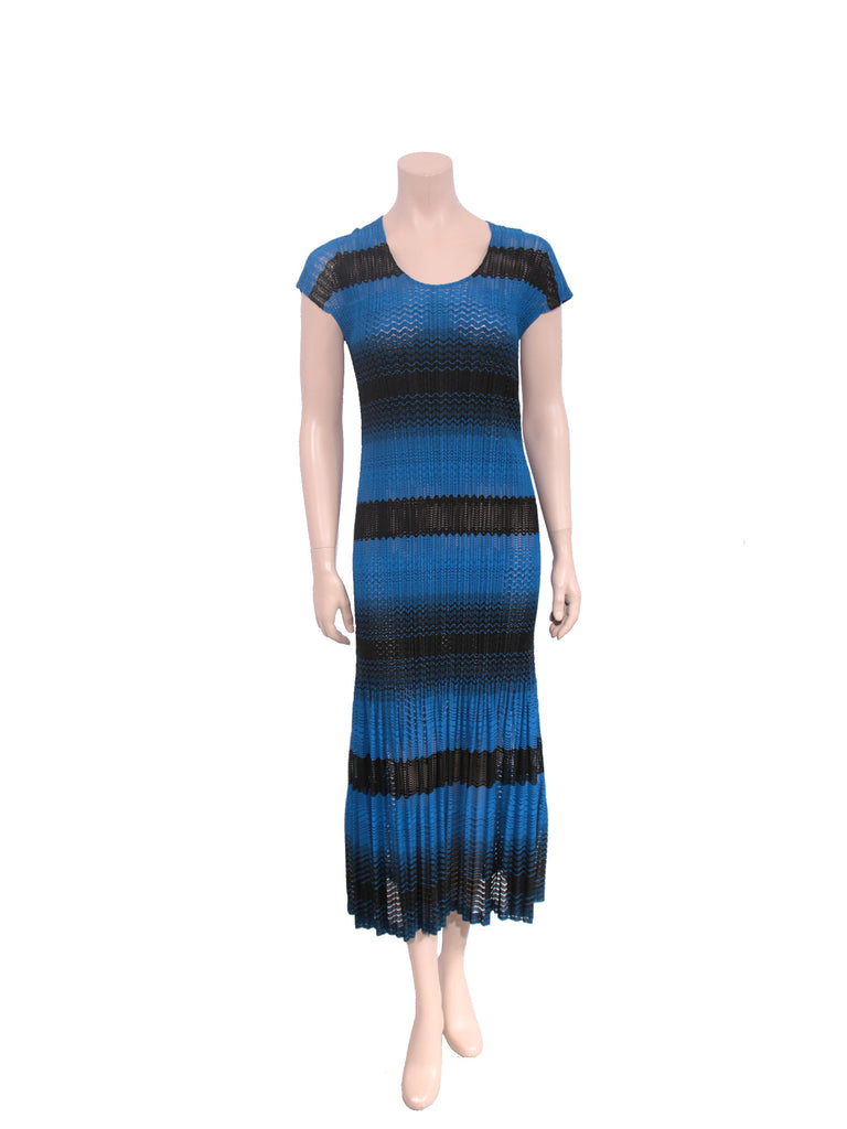 Pleats Please Issey Miyake Midi Stripe Dress
