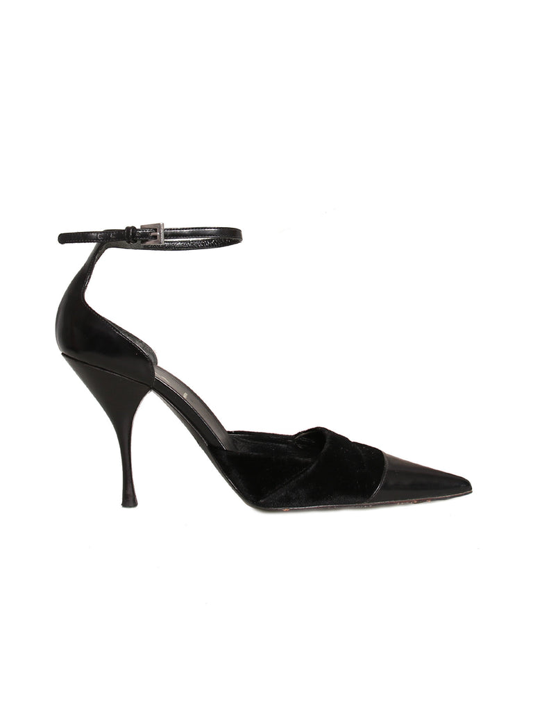 Prada Pointed Velvet Pumps